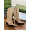 Gucci Heel 8.5cm Women's Pointed toe High boots ‎758293 GG Canvas Beige 2023