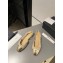Chanel Heel 1.5cm Flat Slingbacks Tweed Beige/Gold 2023