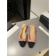 Chanel Heel 1.5cm Flat Slingbacks Tweed Pink/Black 2023