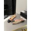 Chanel Heel 1.5cm Flat Slingbacks Tweed Pink/Black 2023