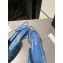 Chanel Heel 1.5cm Flat Slingbacks Print Denim Light Blue 2023