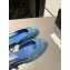Chanel Heel 1.5cm Flat Slingbacks Print Denim Light Blue 2023