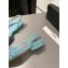 Chanel Heel 1.5cm Flat Slingbacks Tweed Green/Black 2023