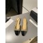 Chanel Heel 1.5cm Flat Slingbacks Leather Camel/Black 2023