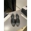 Chanel Heel 1.5cm Flat Slingbacks Leather Black/Gray 2023