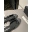 Chanel Heel 1.5cm Flat Slingbacks Leather Black/Gray 2023
