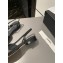 Chanel Heel 1.5cm Flat Slingbacks Leather Black/Gray 2023