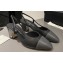 Chanel Heel 6.5cm Slingbacks G31318 Leather Black/Gray 2023