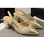 Chanel Heel 6.5cm Slingbacks G31318 Tweed Beige/Gold 2023