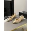 Chanel Heel 6.5cm Slingbacks G31318 Tweed Beige/Gold 2023