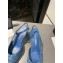 Chanel Heel 6.5cm Slingbacks G31318 Print Denim Dark Blue 2023