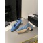 Chanel Heel 6.5cm Slingbacks G31318 Print Denim Light Blue 2023