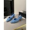 Chanel Heel 6.5cm Slingbacks G31318 Print Denim Light Blue 2023