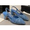 Chanel Heel 6.5cm Slingbacks G31318 Print Denim Light Blue 2023