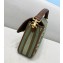 Fendi Medium Baguette Bag Embroidered FF Fish-Eye Canvas Bag Green 2021