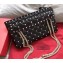 Valentino Rockstud Spike Clutch in Lambskin Leather Black/Gold 2018
