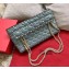 Valentino Rockstud Spike Clutch in Lambskin Leather Blue 2018