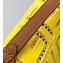 Fendi Mini Baguette Canvas Bag Yellow with Embroidery 2021