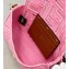 Fendi Mini Baguette Canvas Bag Pink with Embroidery 2021