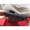Valentino Rockstud Spike Clutch in Lambskin Leather Black/Gold 2018