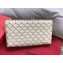Valentino Rockstud Spike Clutch in Lambskin Leather White 2018