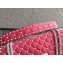 Valentino Rockstud Spike Chain Bag in Lambskin Leather White Stud/Pink 2018