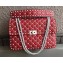 Valentino Rockstud Spike Chain Bag in Lambskin Leather White Stud/Red 2018