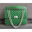 Valentino Rockstud Spike Chain Bag in Lambskin Leather White Stud/Green 2018