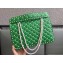 Valentino Rockstud Spike Chain Bag in Lambskin Leather White Stud/Green 2018