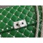 Valentino Rockstud Spike Chain Bag in Lambskin Leather White Stud/Green 2018