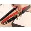 Gucci Calfskin Belt with Charms 20mm Width Black/Red 2018