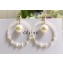 Celine Pearl Hoop Earrings White 2018