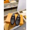Louis Vuitton Grained calf leather LV Capri Open Back Loafers Black 2023