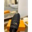 Louis Vuitton Grained calf leather LV Capri Open Back Loafers Black 2023