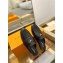 Louis Vuitton Grained calf leather LV Capri Open Back Loafers Black 2023
