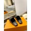 Louis Vuitton Grained calf leather LV Capri Open Back Loafers Black 2023