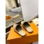 Louis Vuitton Grained calf leather LV Capri Open Back Loafers Beige 2023