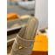 Louis Vuitton Grained calf leather LV Capri Open Back Loafers Beige 2023