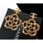 Chanel Bloom Earrings with Stones Gold 2018