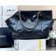 CHANEL BLACK Maxi Shopping Bag IN Calfskin & Gold-Tone Metal AS5463 2025(ORIGINAL QUALITY)