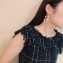 Chanel Chain and Peal Hoop Earring Gold/White 2018