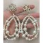 Chanel gold pearly white&rystal earrings 86 2018