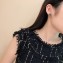 Chanel Chain Round Stud Earrings AB0205 Gold/Black 2018
