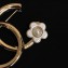 Chanel CC Camellia Brooch Gold/White 2018