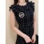 Chanel 'CHANEL' Crystal Hoop Brooch Red Leather 2018