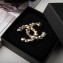 Chanel Twisty CC Brooch with Pearls Blue/White/Gold 2018