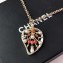 Chanel Pearl Beads Leaf Pendant Long Necklace Red 2018