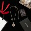 Chanel Pearl Beads Leaf Pendant Long Necklace Light Pink 2018