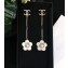 Chanel camelia long earrings pale gold 2018