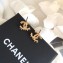 Chanel Beads CC Stud Earrings Pale Pink/White/Light Gray 2018